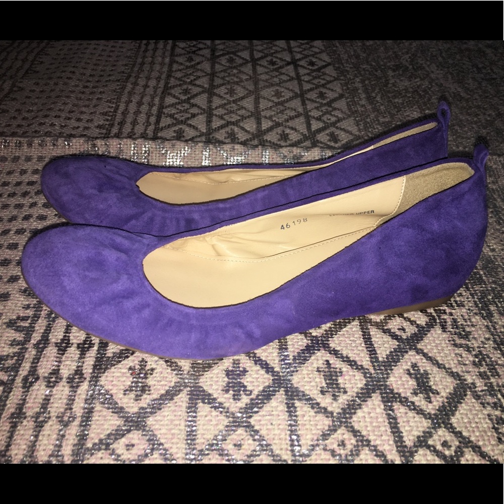 J.crew suede purple flats size 7